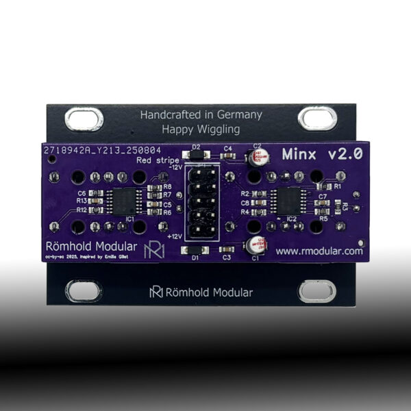 1U Minx2 /// Mutable Instruments Eurorack Module /// Links Clone /// Black Panel - Image 3