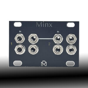 1U Minx2 /// Mutable Instruments Eurorack Module /// Links Clone /// Black Panel