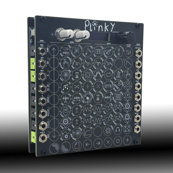 Plinky 8-Voice Polyphonic Touch Synthesiser (24HP) Eurorack & Desktop Synth Black