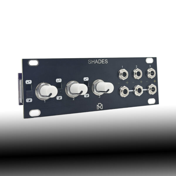 1U Shades /// Mutable Instruments Eurorack Module /// Shades Clone /// Black Panel