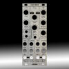 Produktbilder-front-new Close-up of a vintage synth/effects panel with multiple round knobs labeled Tone, Flutter Depth, Compress Drive, Dust, Release, Wow Depth, and Acidclank text visible at bottom.